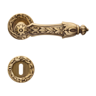 Arcadia Door Handle on rose - French Bl